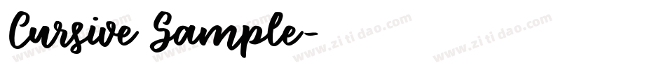 Cursive Sample字体转换